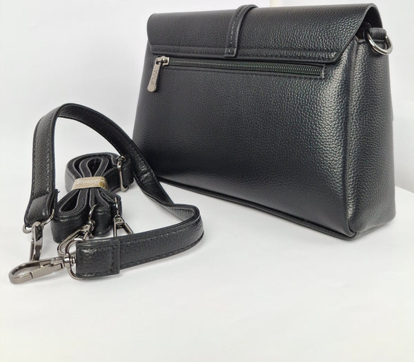 Women Black Solid Swagger Shoulder Bag