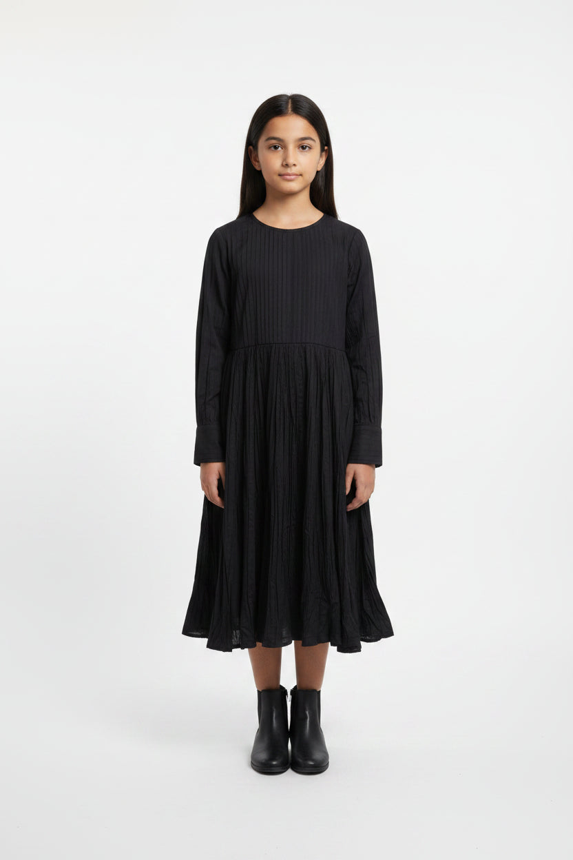 Black Pleated Dress