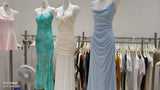 Teal tie-dye cami maxi dress