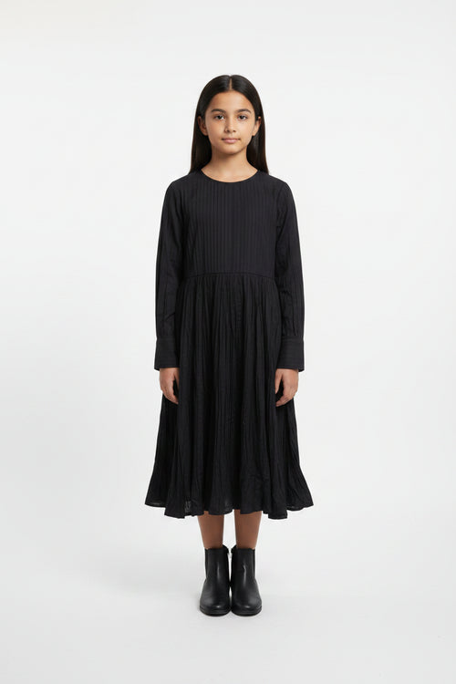Black Pleated Dress