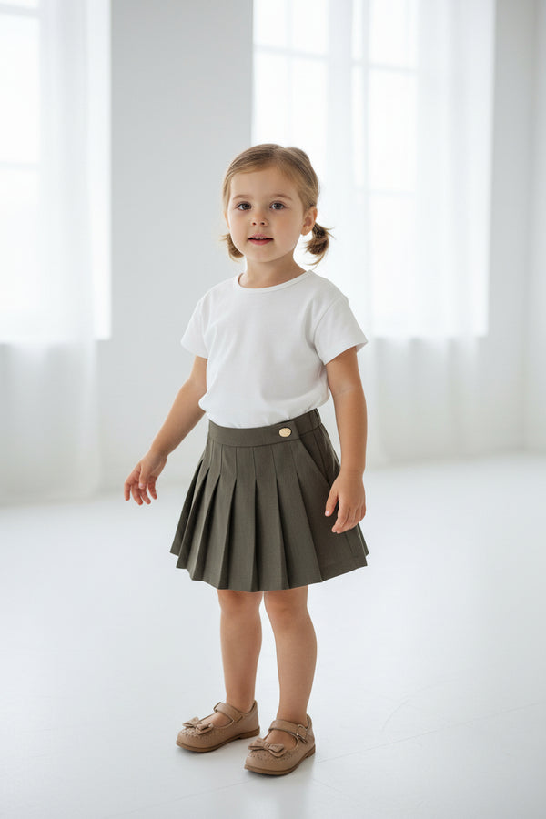 Khaki mini skirt