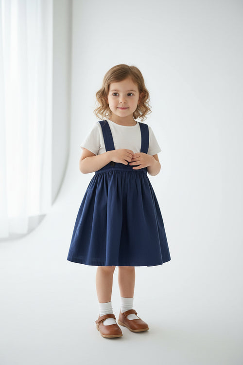 Cotton Suspender Skirt / Pinafore Dress
