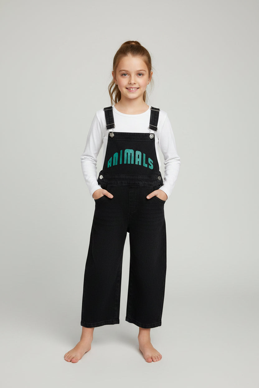 Black denim Dungarees for kids