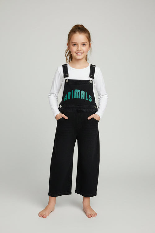 Black denim Dungarees for kids